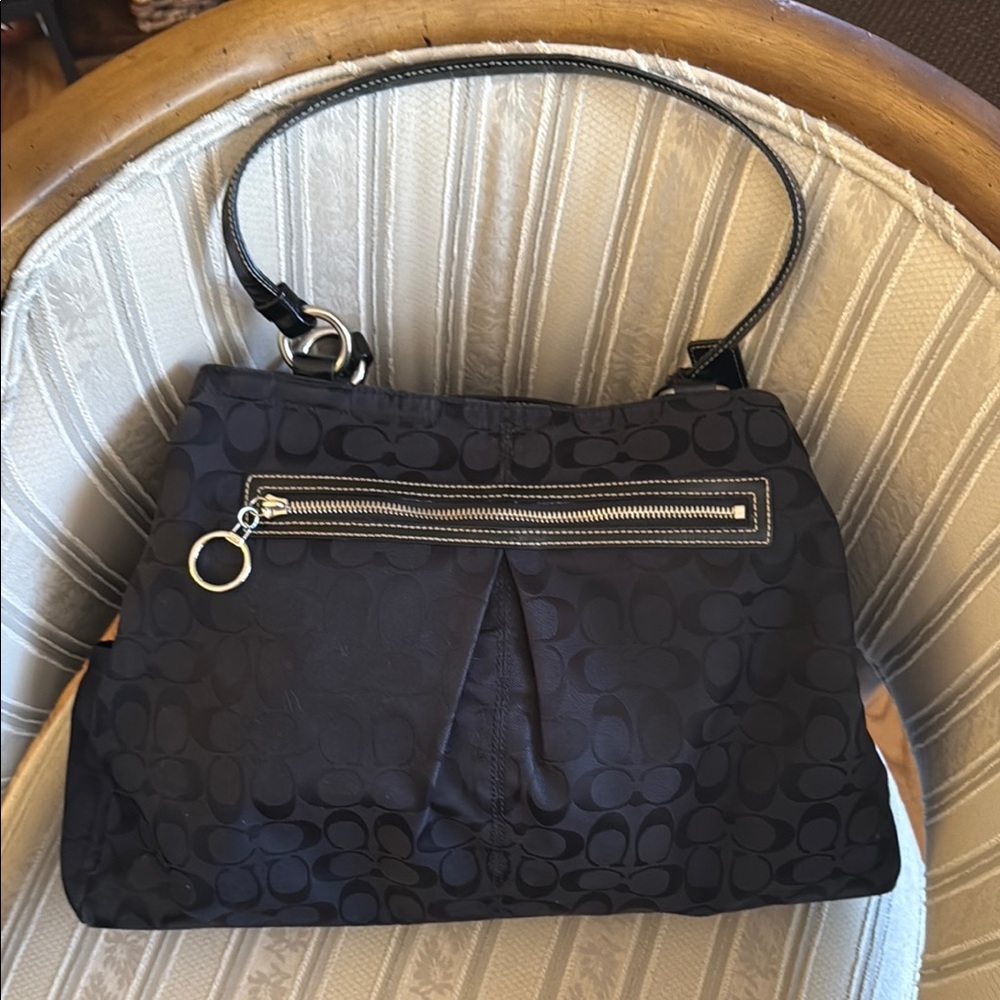 Coach Black Signature Shoulder Bag
